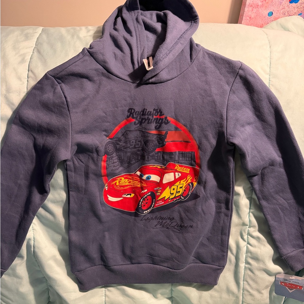 Disney Purple Hoodie with Red Lightning McQueen Graphic
